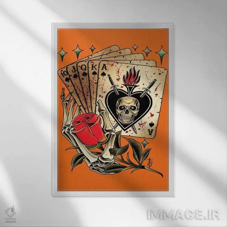 تابلو دست اثر تایلر بردوگ - نمای قابدار سفید