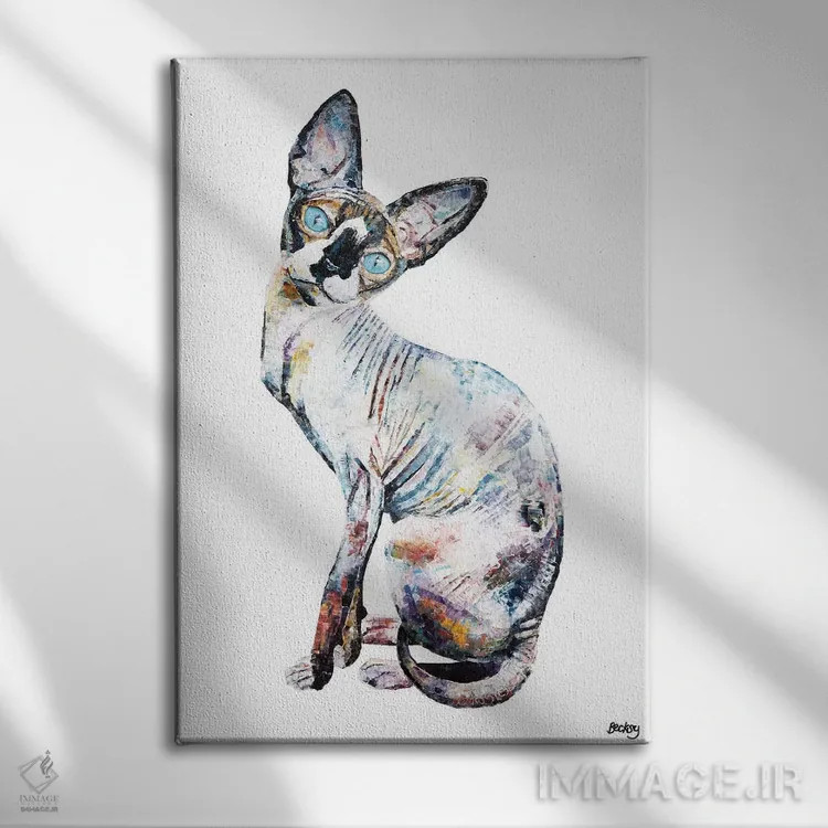 تابلو لری اثر بکسی - نمای روبهرو روی دیوار