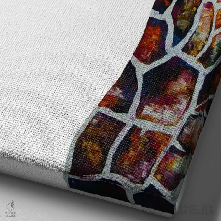 تابلو دیزی و هالی اثر بکسی - نمای نزدیک بافت بوم