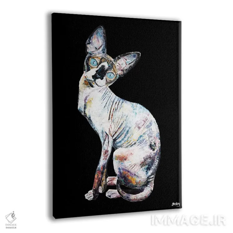 تابلو Black Background,لری، پسزمینهٔ سیاه اثر بکسی - نمای پرسپکتیو محصول