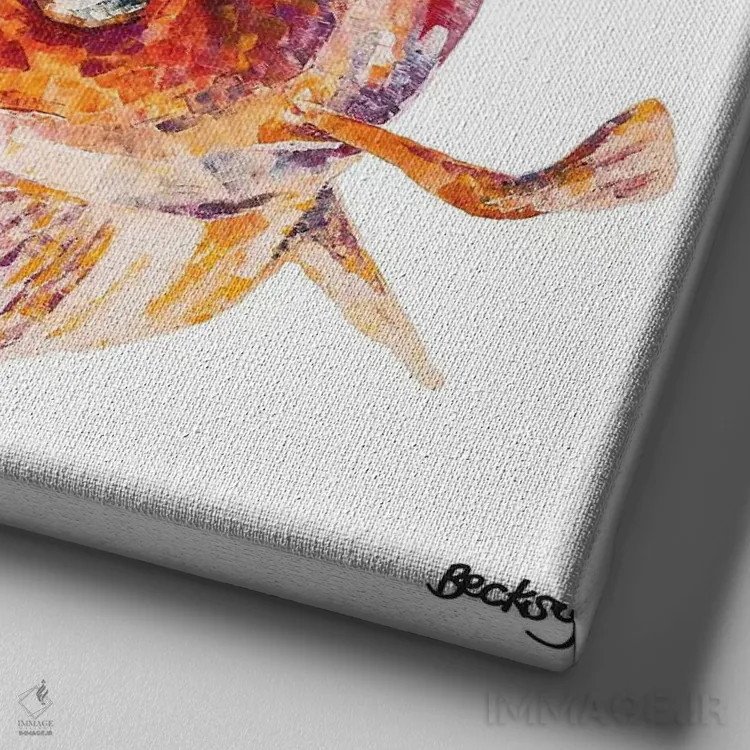 تابلو تولولا اثر بکسی - نمای نزدیک بافت بوم