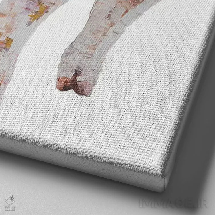 تابلو جیم اثر بکسی - نمای نزدیک بافت بوم