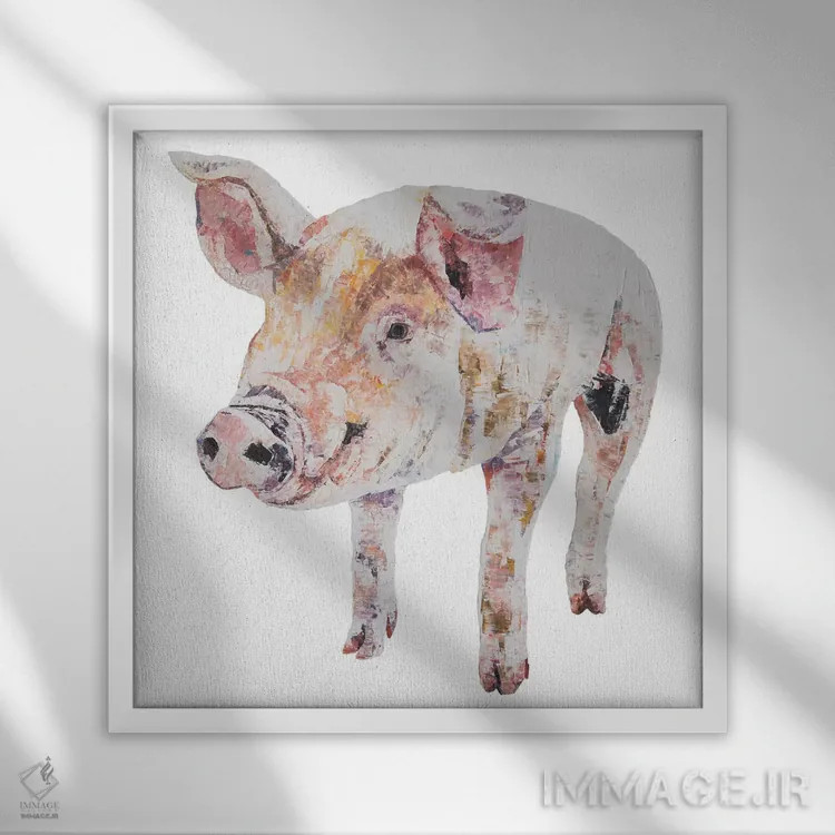 تابلو جیم اثر بکسی - نمای قابدار سفید