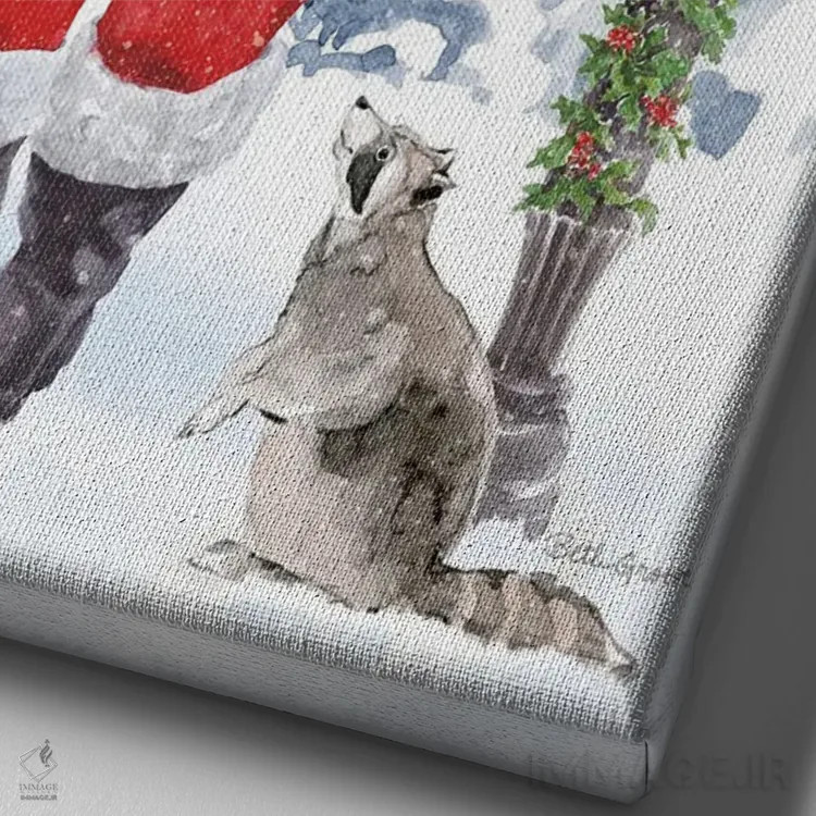 تابلو فهرست بابانوئل VII اثر بث گروو - نمای نزدیک بافت بوم