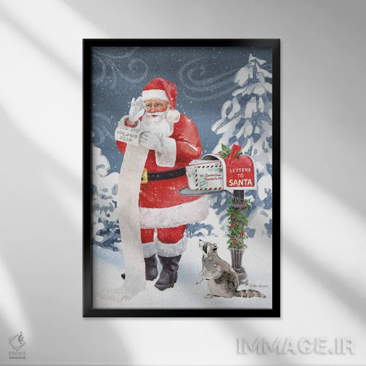 تابلو فهرست بابانوئل VII اثر بث گروو - نمای قابدار مشکی