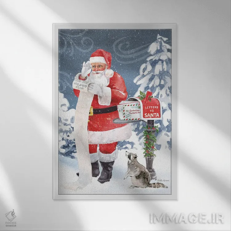 تابلو فهرست بابانوئل VII اثر بث گروو - نمای قابدار سفید