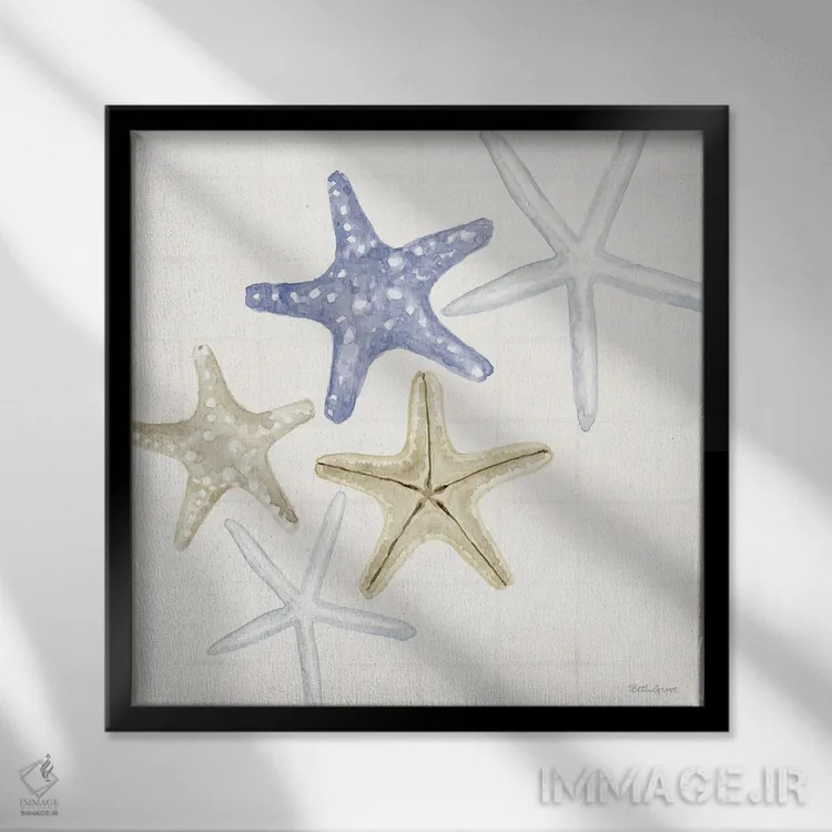 تابلو سواحل آرام IV اثر بث گروو - نمای قابدار مشکی