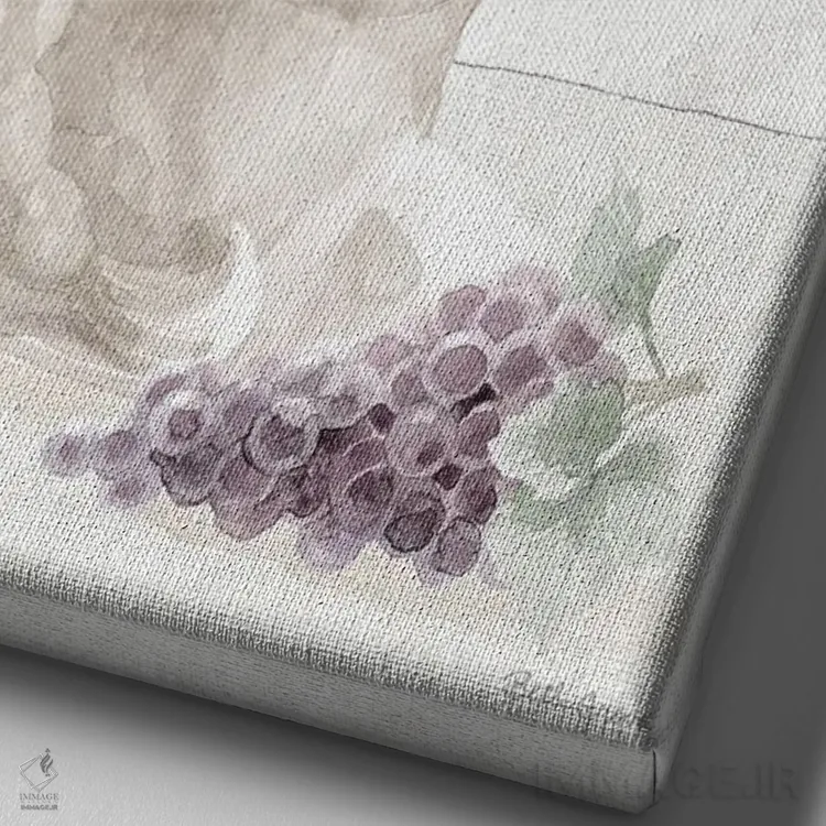 تابلو عشق بیزمان V اثر بث گروو - نمای نزدیک بافت بوم