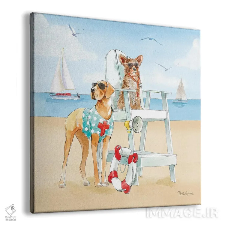 تابلو تفریح تابستانی در ساحل IV اثر بث گروو - نمای پرسپکتیو محصول