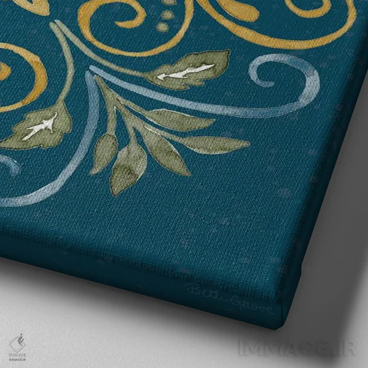 تابلو نقش مدیترانهای VII اثر بث گروو - نمای نزدیک بافت بوم