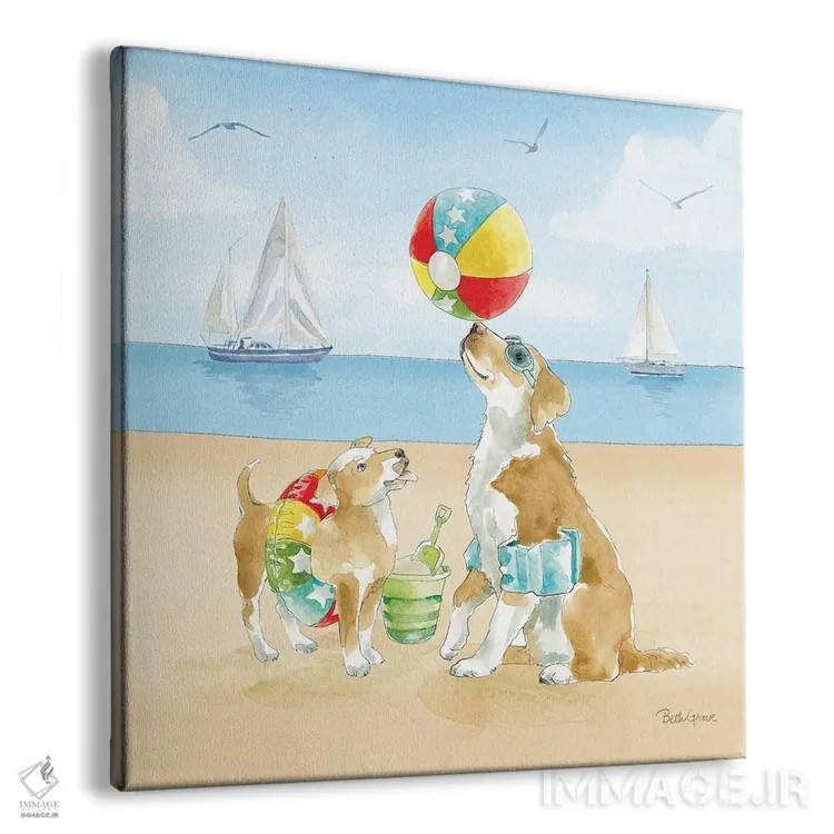 تابلو تفریح تابستانی در ساحل II اثر بث گروو - نمای پرسپکتیو محصول