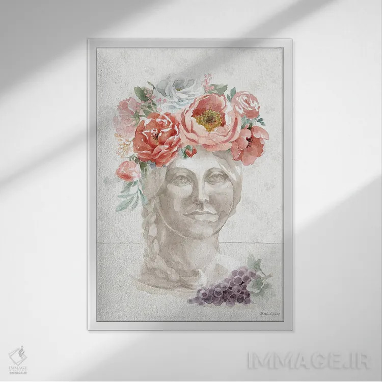 تابلو عشق بیزمان V اثر بث گروو - نمای قابدار سفید