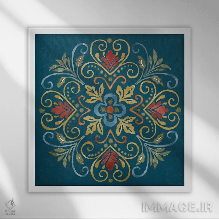 تابلو نقش مدیترانهای VII اثر بث گروو - نمای قابدار سفید