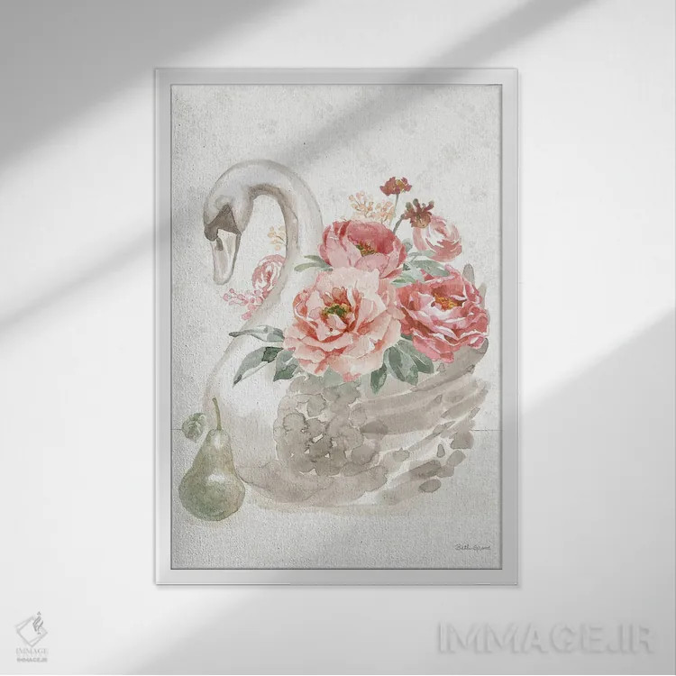 تابلو عشق بیزمان IV اثر بث گروو - نمای قابدار سفید