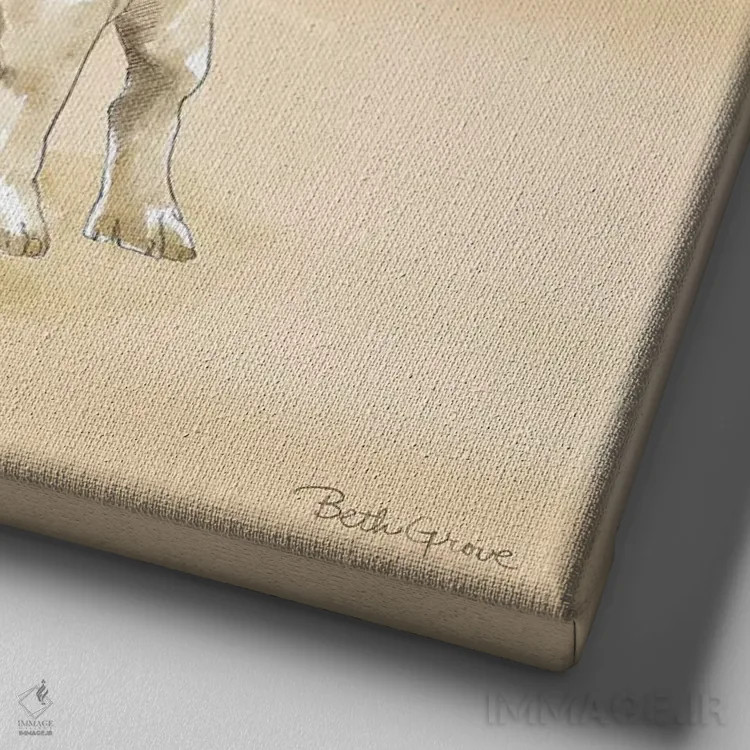 تابلو پنجههای تابستانی IV (حیوانات) اثر بث گروو - نمای نزدیک بافت بوم