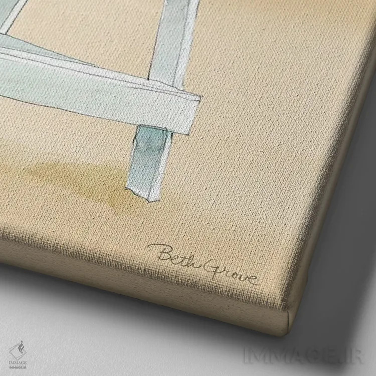 تابلو تفریح تابستانی در ساحل IV اثر بث گروو - نمای نزدیک بافت بوم