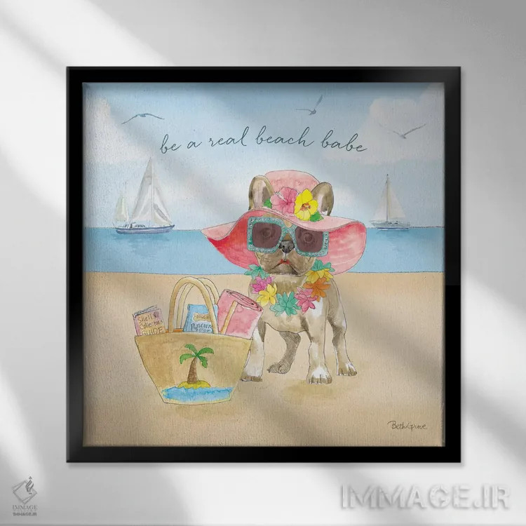 تابلو پنجههای تابستانی IV (حیوانات) اثر بث گروو - نمای قابدار مشکی