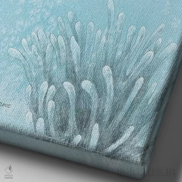 تابلو زندگی دریایی ساحلی I نسخه دوم اثر بث گروو - نمای نزدیک بافت بوم