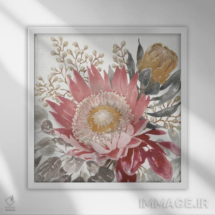 تابلو شور گلبرگ VIII (بوهمی نرم) اثر بث گروو - نمای قابدار سفید