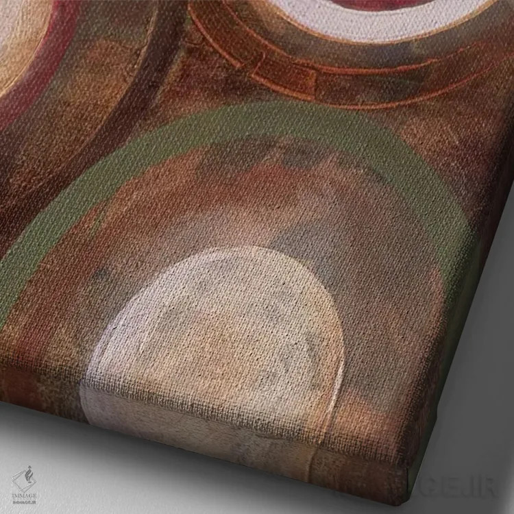 تابلو گویهای طبیعت II اثر لِزلی برنسن - نمای نزدیک بافت بوم