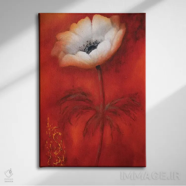 تابلو شقایق I اثر بتی جانسما - نمای روبهرو روی دیوار