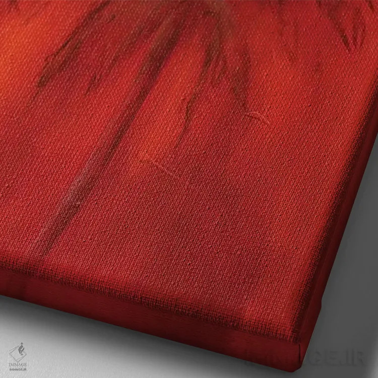 تابلو شقایق I اثر بتی جانسما - نمای نزدیک بافت بوم