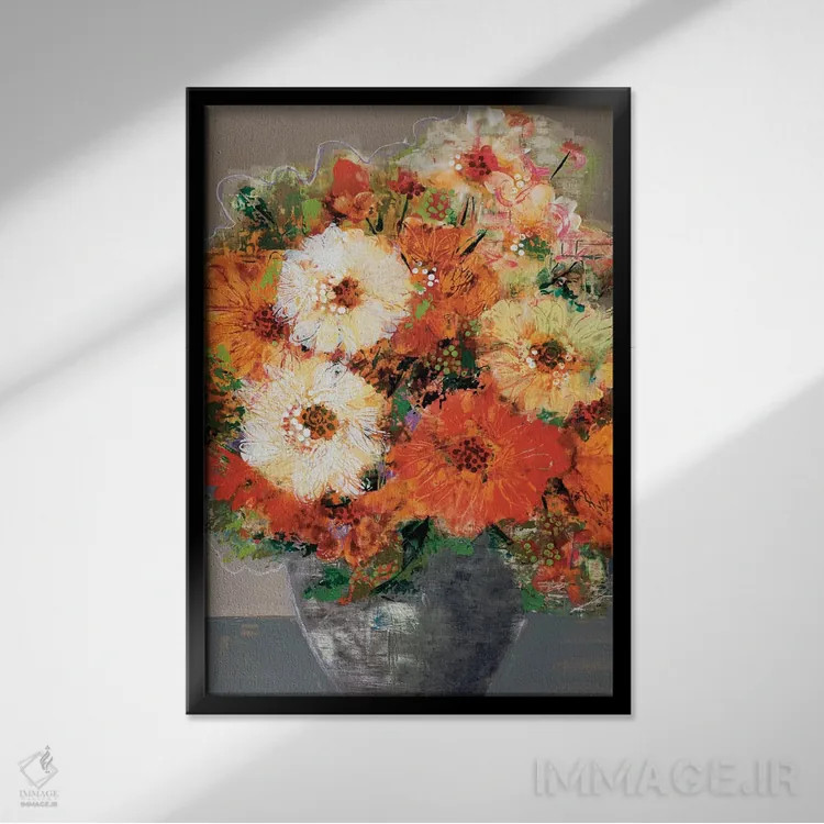 تابلو در اوج شکوفه اثر لِزلی برنسن - نمای قابدار مشکی