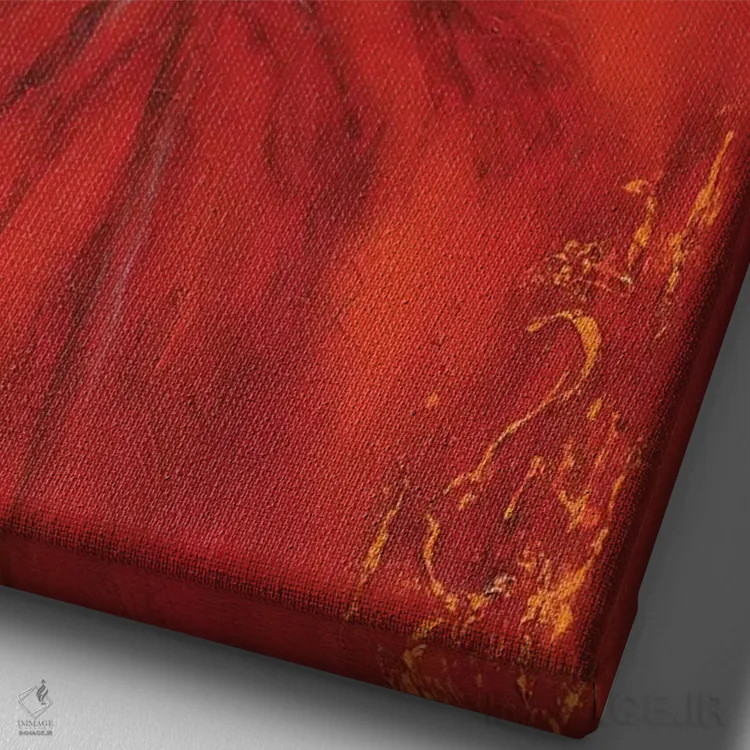 تابلو شقایق II اثر بتی جانسما - نمای نزدیک بافت بوم