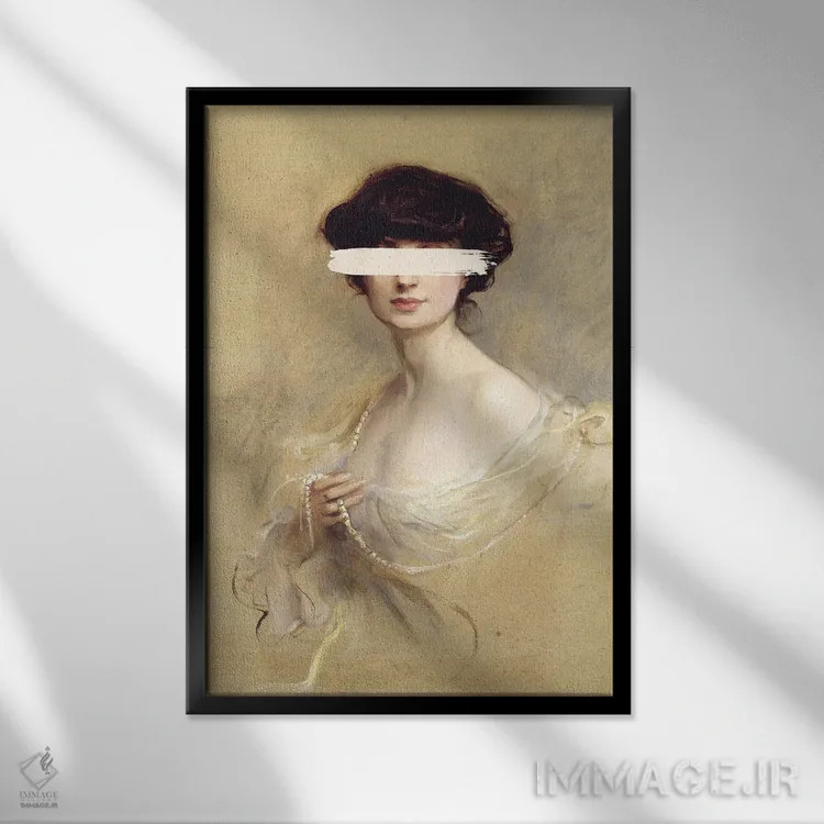 تابلو پرتره زن کلاسیک اثر بونا فیدسا - نمای قابدار مشکی