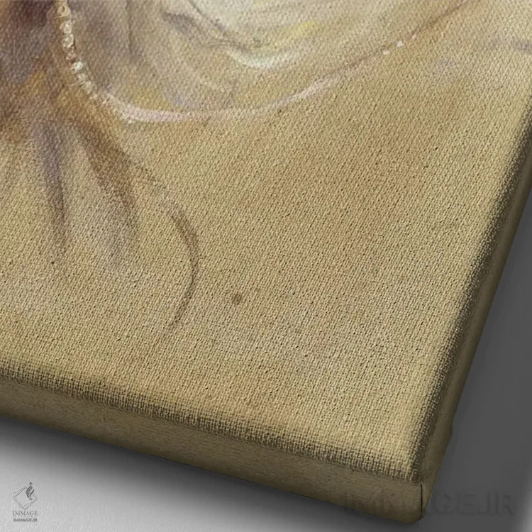 تابلو پرتره زن کلاسیک اثر بونا فیدسا - نمای نزدیک بافت بوم