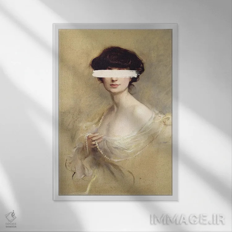 تابلو پرتره زن کلاسیک اثر بونا فیدسا - نمای قابدار سفید