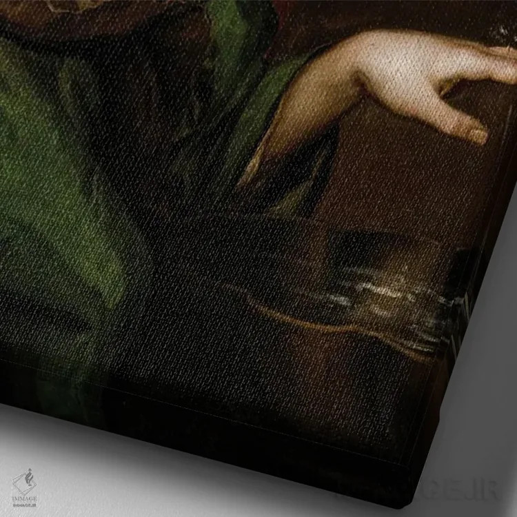 تابلو پرتره زن کلاسیک V اثر بونا فیدسا - نمای نزدیک بافت بوم