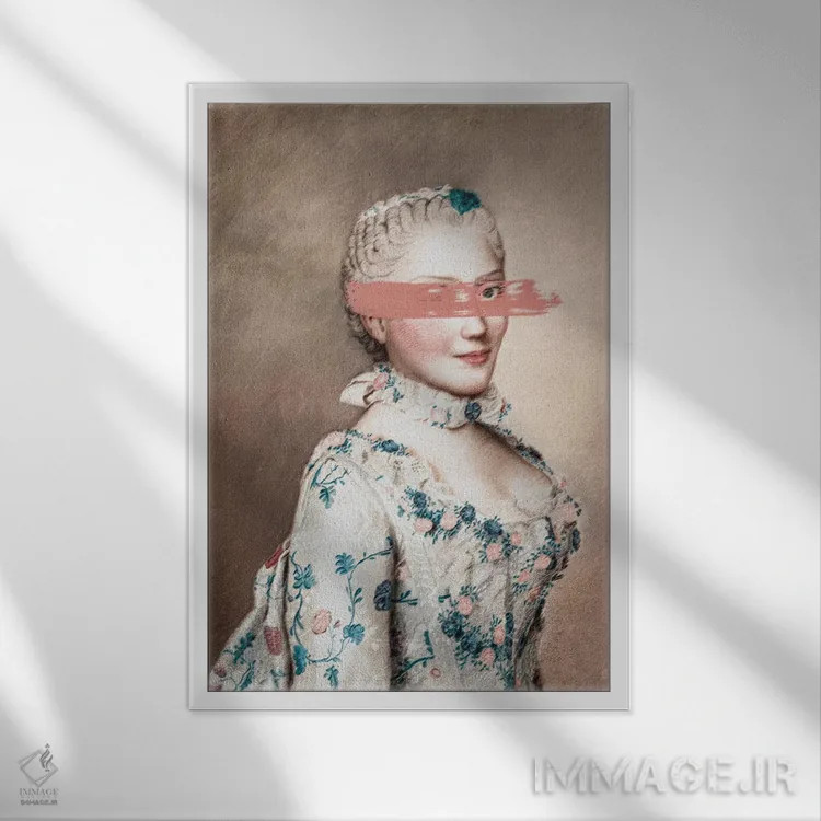 تابلو پرتره زن کلاسیک IV اثر بونا فیدسا - نمای قابدار سفید