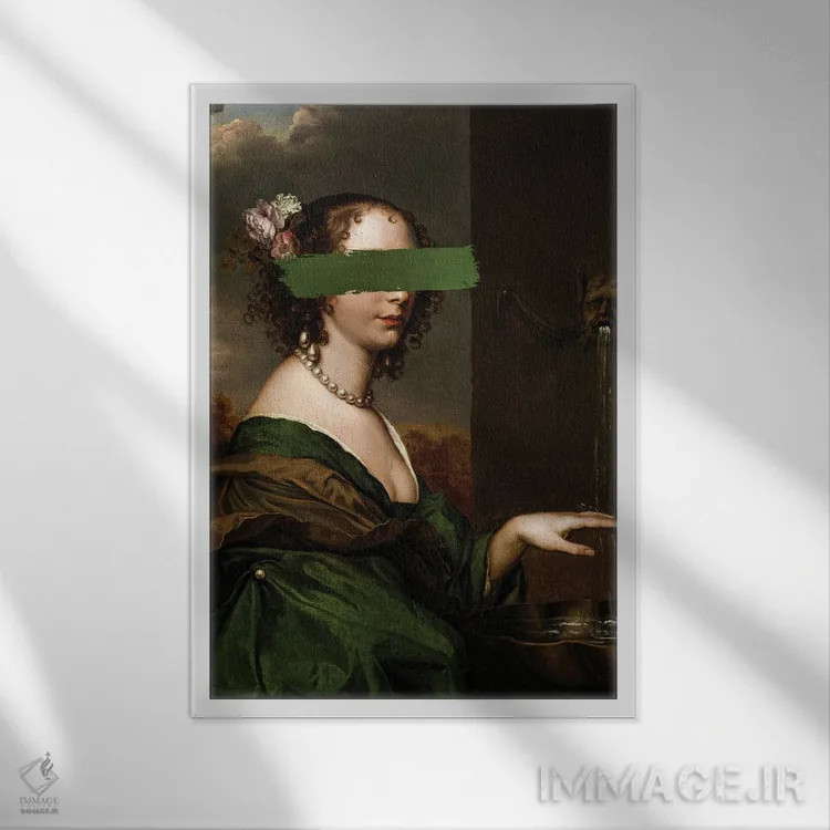 تابلو پرتره زن کلاسیک V اثر بونا فیدسا - نمای قابدار سفید