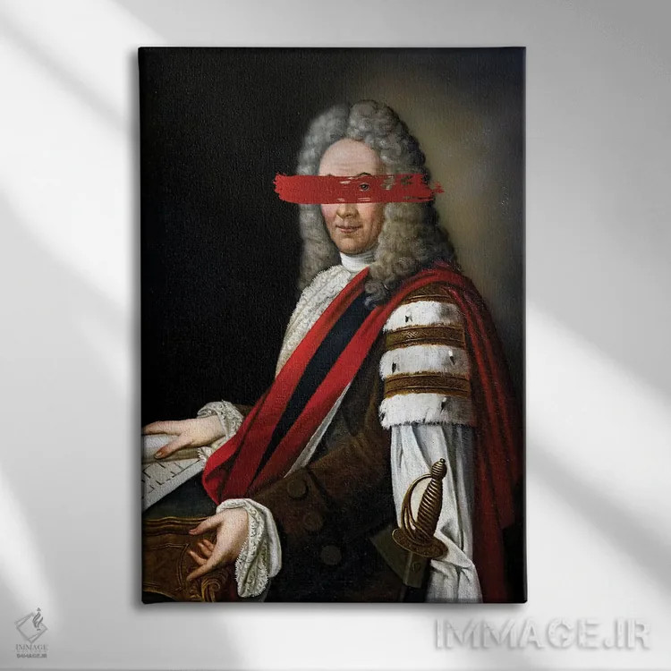 تابلو پرتره مرد کلاسیک اثر بونا فیدسا - نمای روبهرو روی دیوار