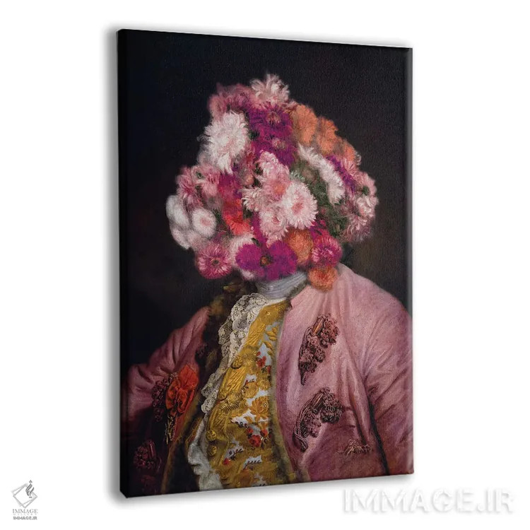 تابلو پرتره اشرافی با سر گل (سوررئال) اثر بونا فیدسا - نمای پرسپکتیو محصول