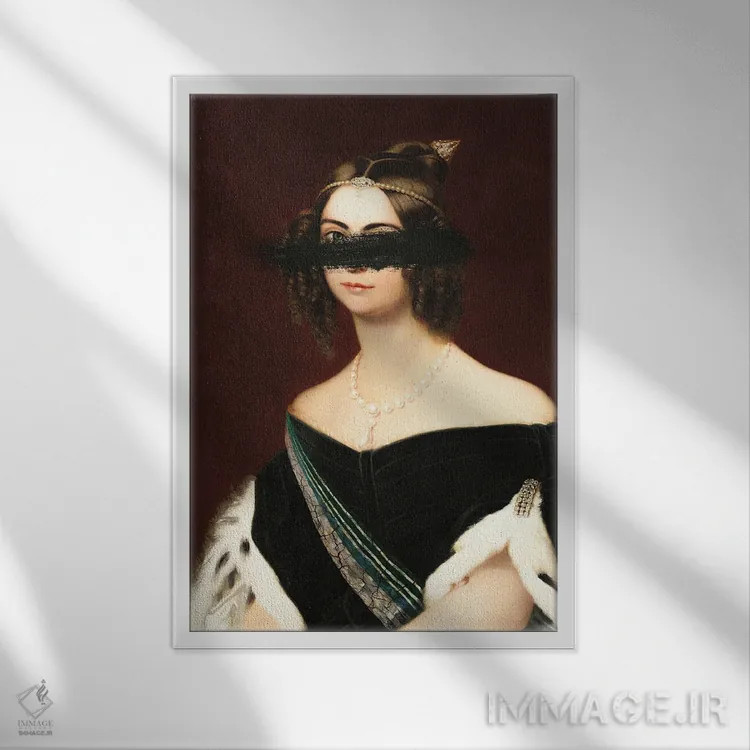 تابلو پرتره زن کلاسیک III اثر بونا فیدسا - نمای قابدار سفید