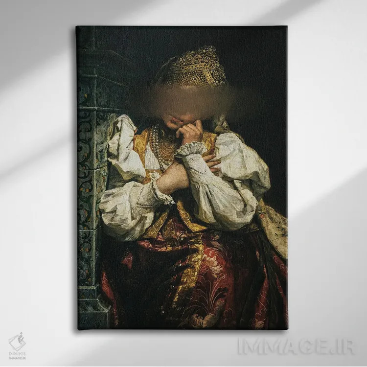 تابلو پرتره زن کلاسیک XVII اثر بونا فیدسا - نمای روبهرو روی دیوار