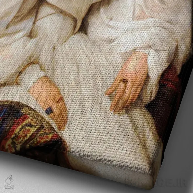 تابلو پرتره زن کلاسیک IX اثر بونا فیدسا - نمای نزدیک بافت بوم