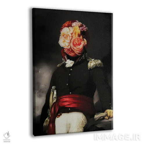 تابلو پرترهٔ سرباز با سر گل I (سوررئال) اثر بونا فیدسا - نمای پرسپکتیو محصول