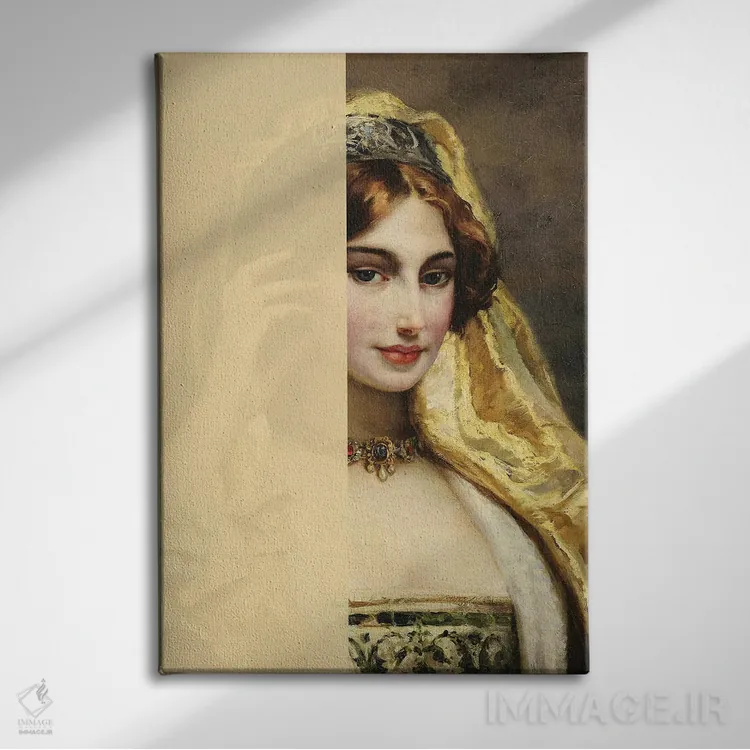تابلو پرتره زن کلاسیک XVIII اثر بونا فیدسا - نمای روبهرو روی دیوار