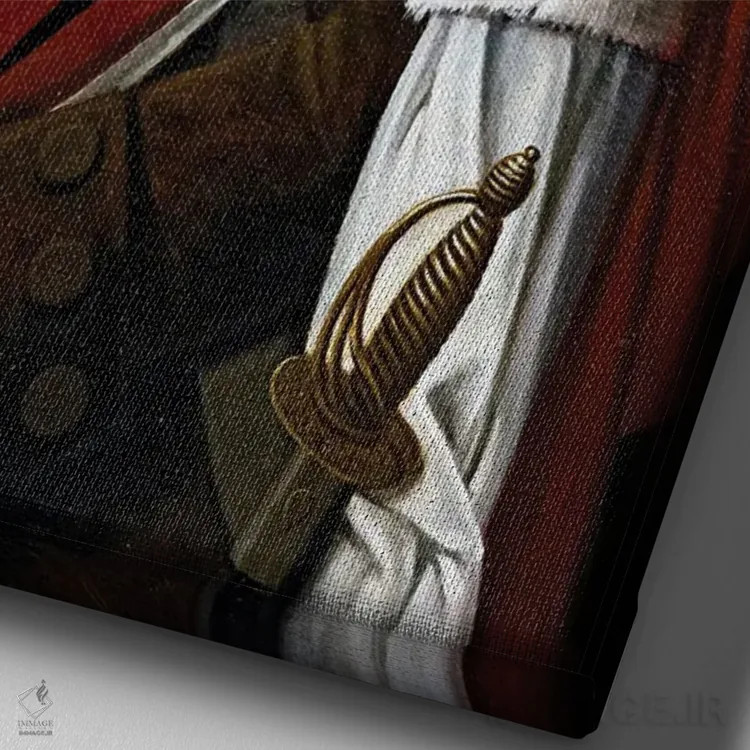 تابلو پرتره مرد کلاسیک اثر بونا فیدسا - نمای نزدیک بافت بوم