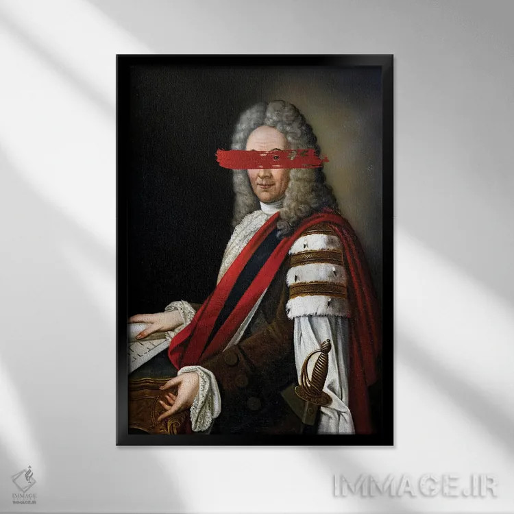 تابلو پرتره مرد کلاسیک اثر بونا فیدسا - نمای قابدار مشکی