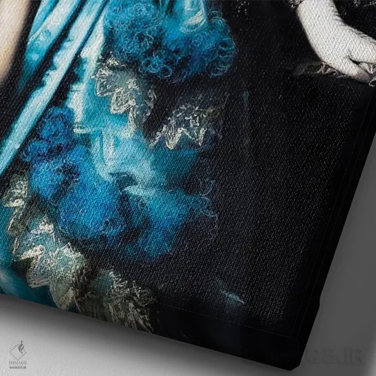 تابلو پرتره زن کلاسیک XIII اثر بونا فیدسا - نمای نزدیک بافت بوم