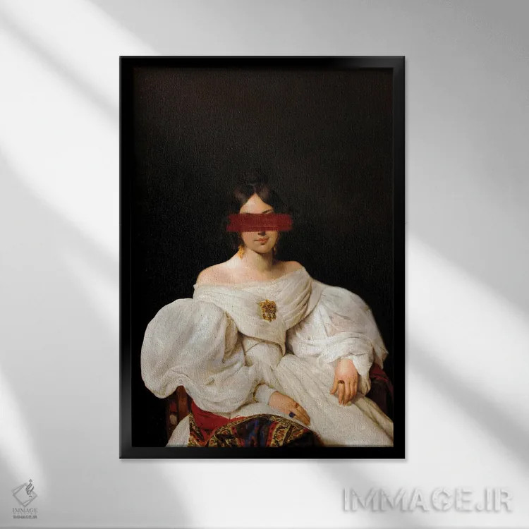 تابلو پرتره زن کلاسیک IX اثر بونا فیدسا - نمای قابدار مشکی