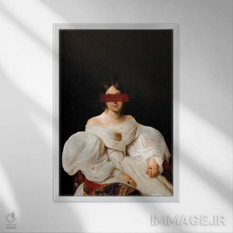 تابلو پرتره زن کلاسیک IX اثر بونا فیدسا - نمای قابدار سفید
