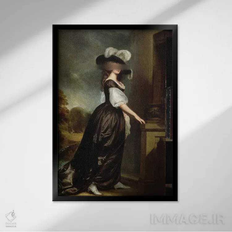 تابلو پرتره زن کلاسیک XXII اثر بونا فیدسا - نمای قابدار مشکی