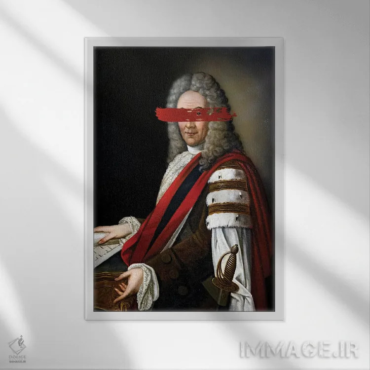 تابلو پرتره مرد کلاسیک اثر بونا فیدسا - نمای قابدار سفید