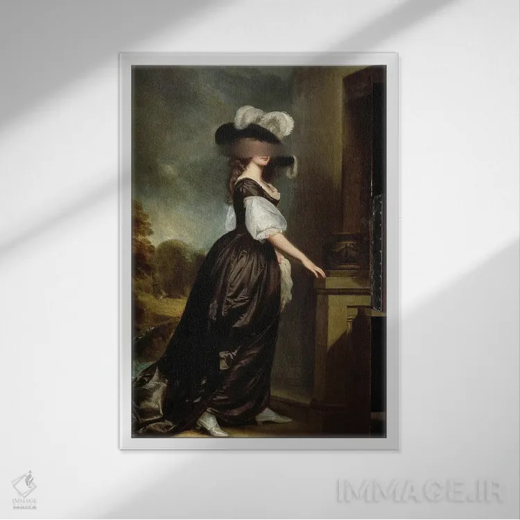 تابلو پرتره زن کلاسیک XXII اثر بونا فیدسا - نمای قابدار سفید