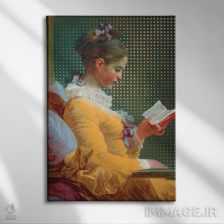 تابلو کتاب خواندن یک فضیلت است اثر بونا فیدسا - نمای روبهرو روی دیوار